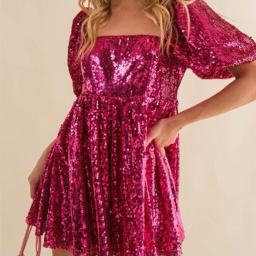 Sequin Pink Dress